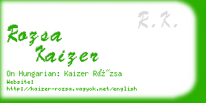 rozsa kaizer business card